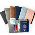 RFID Blocking Passport Wallet  | PU Leather Travel Document Holder with Card & Cash Pockets | Random Color