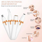 4-in-1 Electric Lady Shaver for Women | Rechargeable Cordless Hair Remover | Bikini Trimmer, Nose & Eyebrow Trimmer | For Face, Legs & Underarms